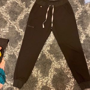 Black womens jogger scrub pant size small